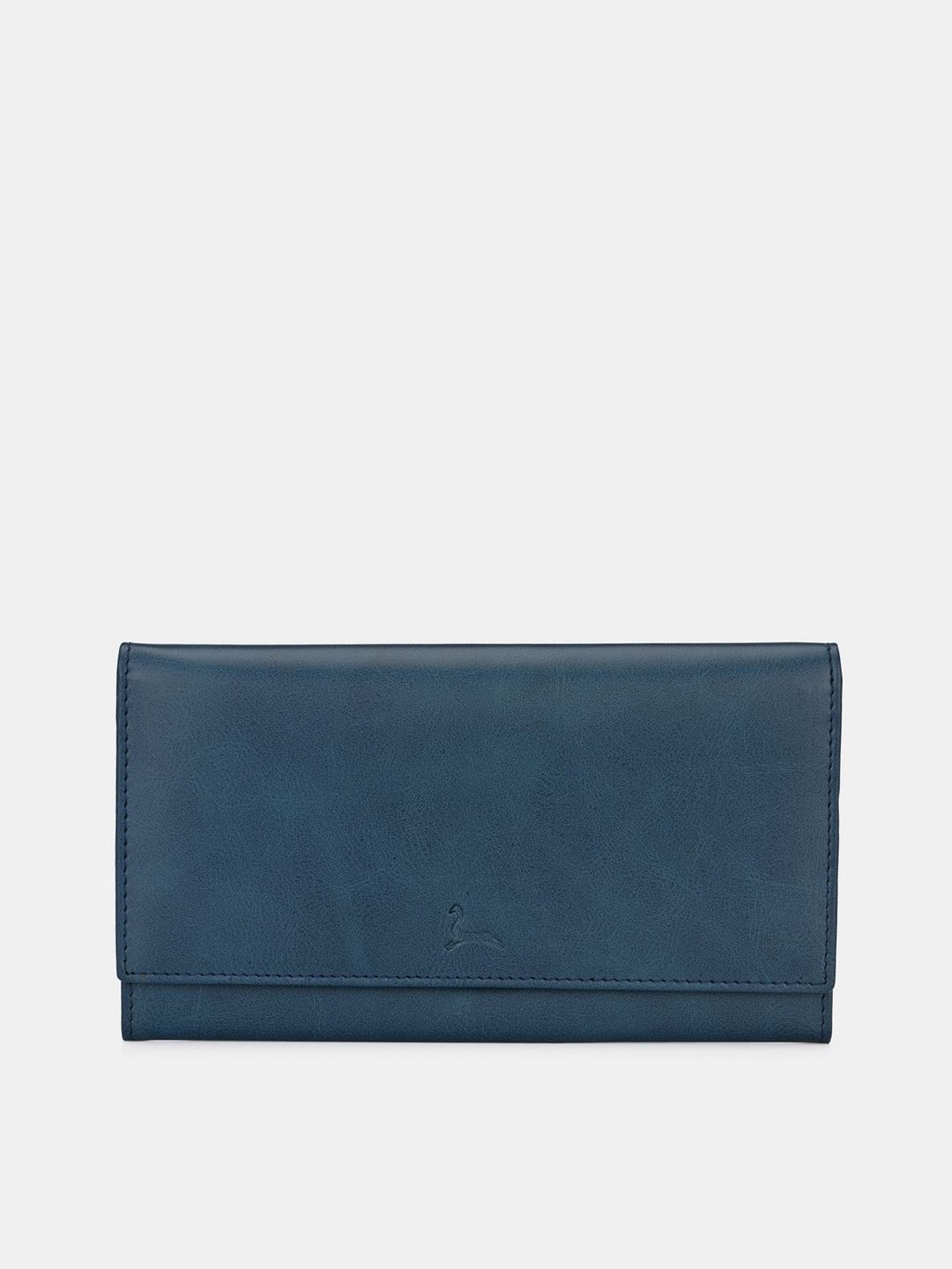 Pacific Gold Women Blue Solid Two Fold Wallet Price in India