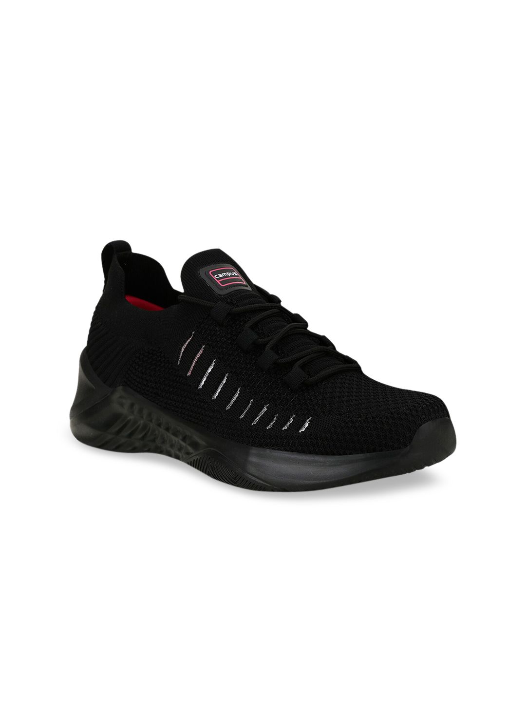 Campus Women Black Mesh Running Shoes Price in India