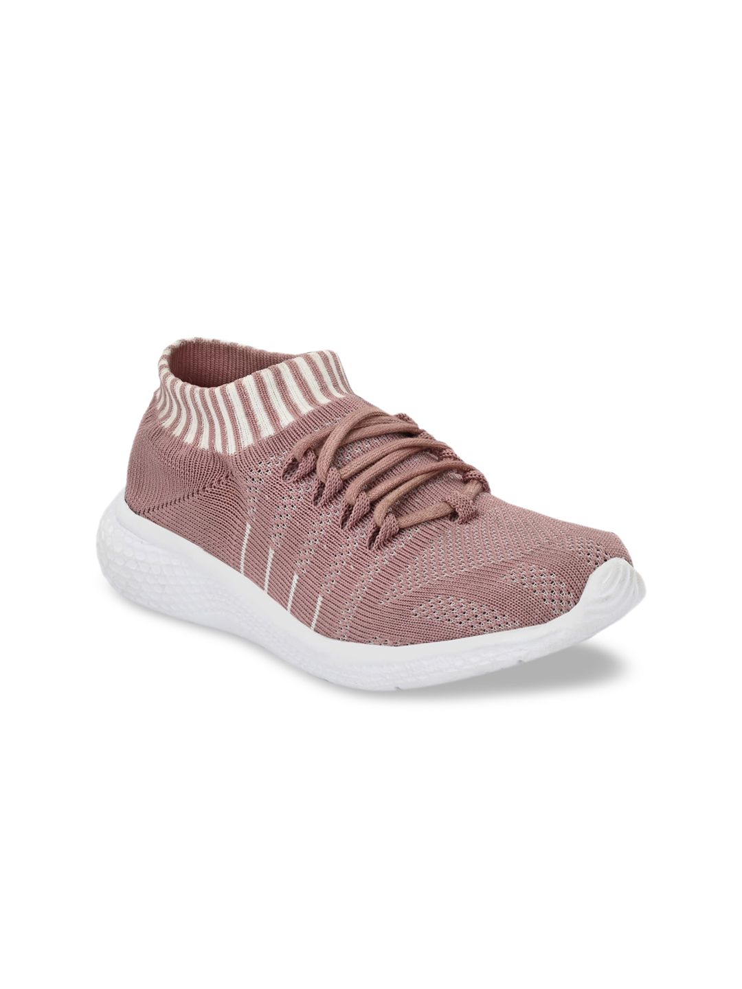 El Paso Women Pink Textile Mid-Top Running Shoes Price in India