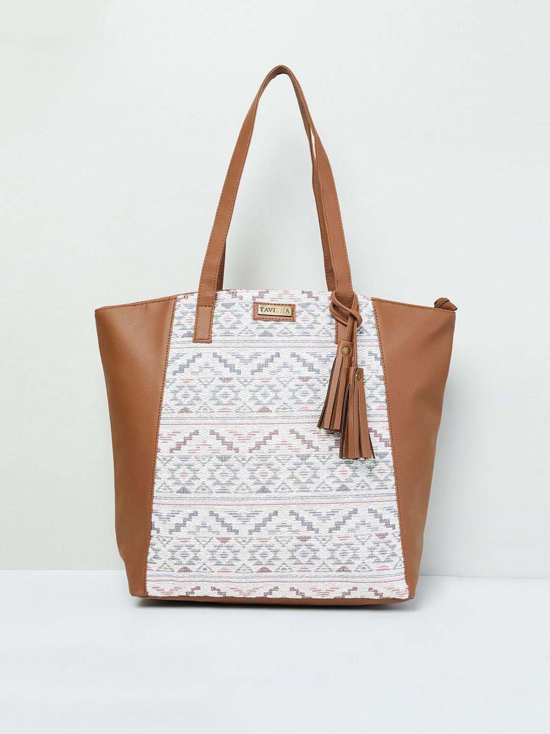 max Beige Colourblocked Shoulder Bag Price in India