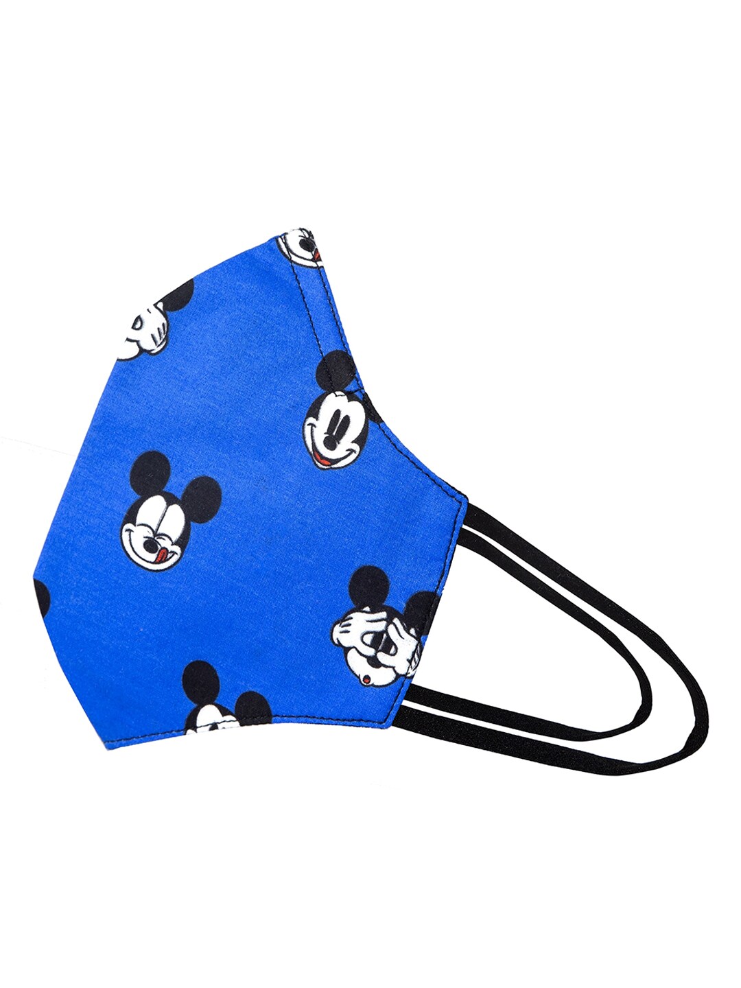 Airific Kids Blue & White Mickey Printed 3-Ply Reusable Cloth Mask Price in India