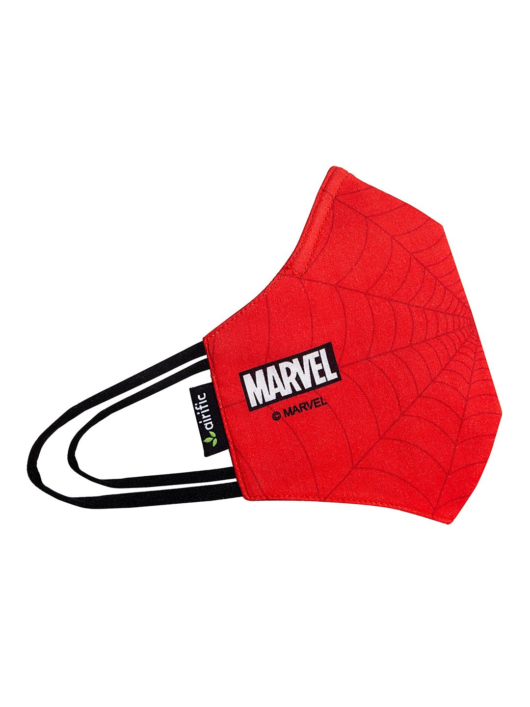 Airific Unisex Red & Blue Spiderman Printed 3-Ply Reusable Cloth Mask Price in India