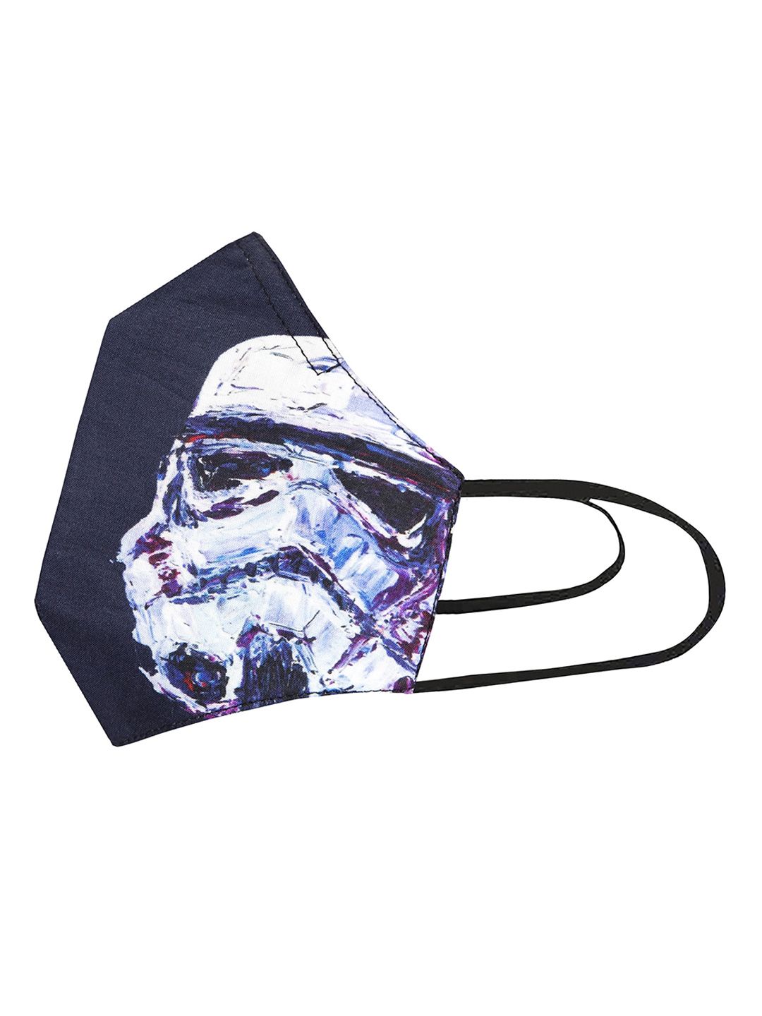 Airific Kids Blue & White Starwars Printed 3-Ply Duo Cloth Mask Price in India