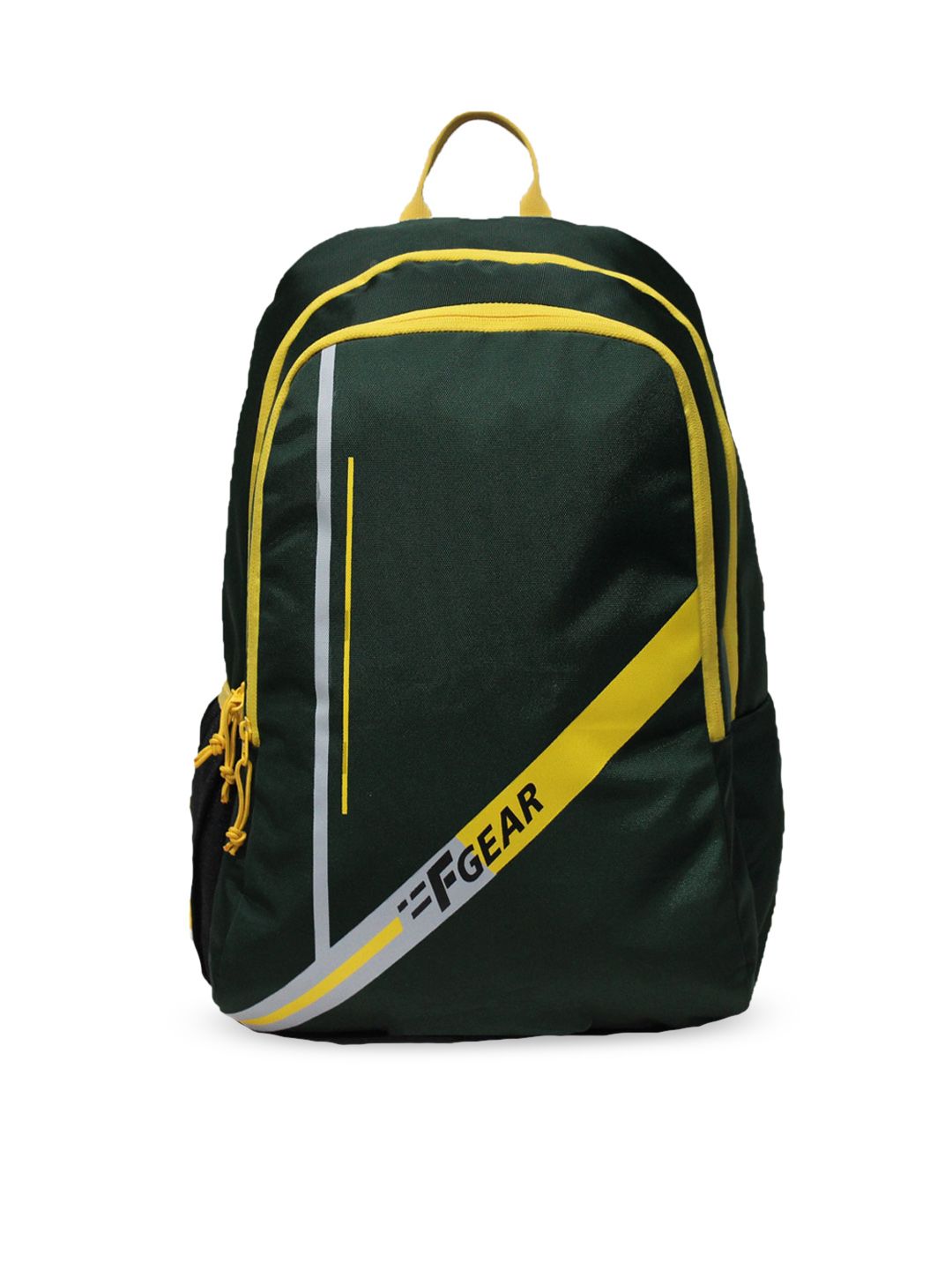 F Gear Unisex Green & Yellow Brand Logo Contrast Detail Backpacks Price in India