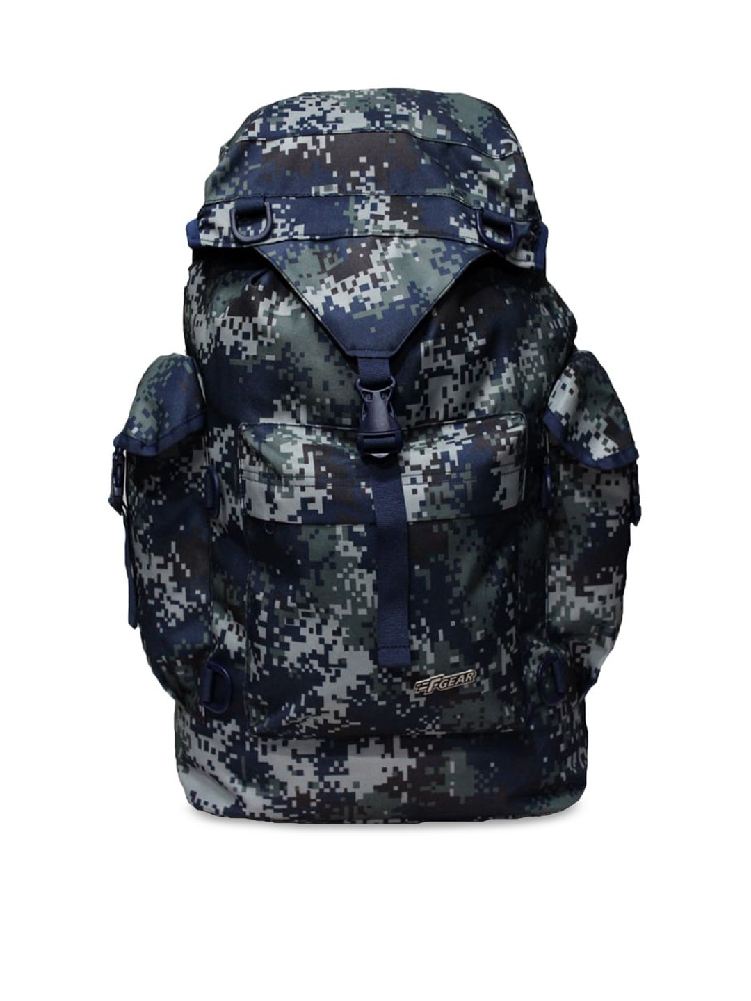 F Gear Unisex Blue & Grey Camouflage Backpacks Price in India