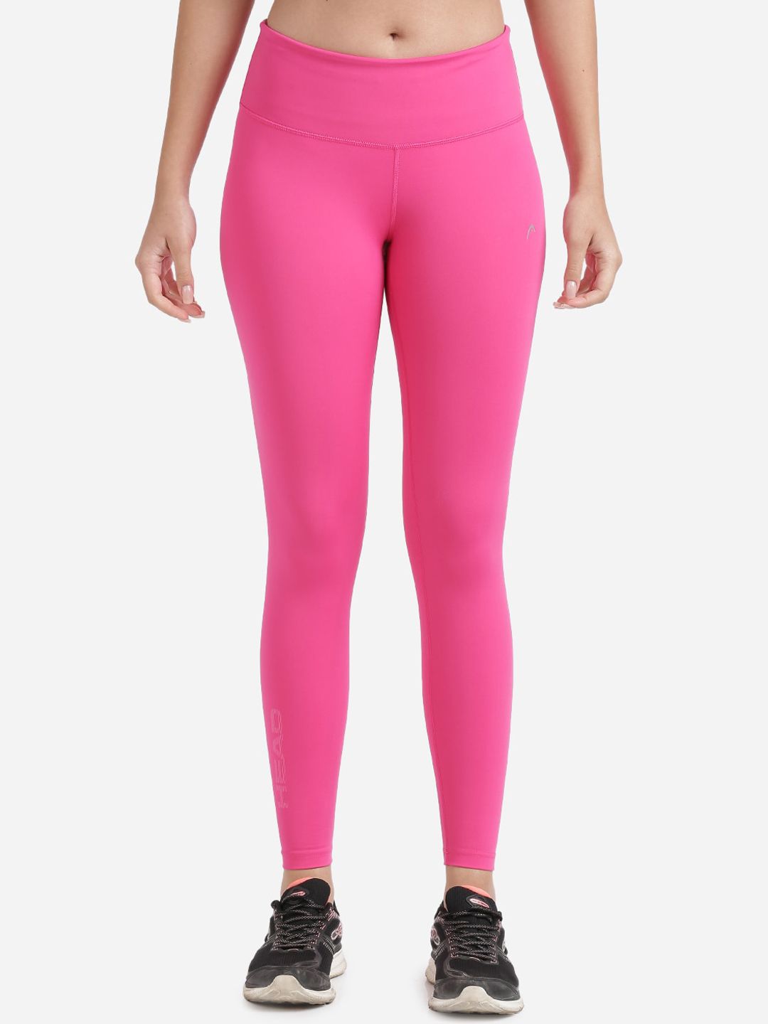 Head Women Pink Solid Training Tights Price in India