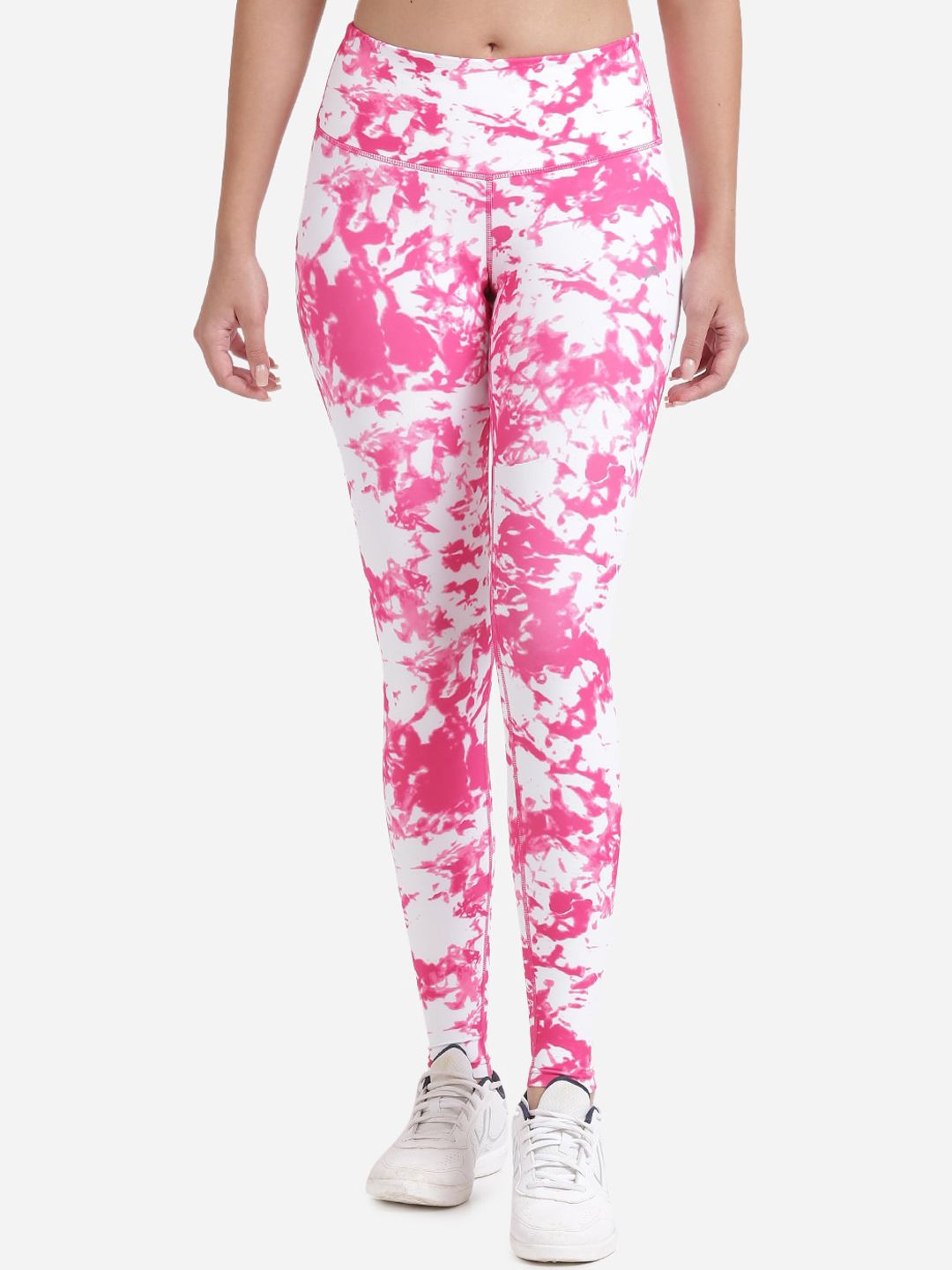 Head Women Pink & White Dyed Tights Price in India