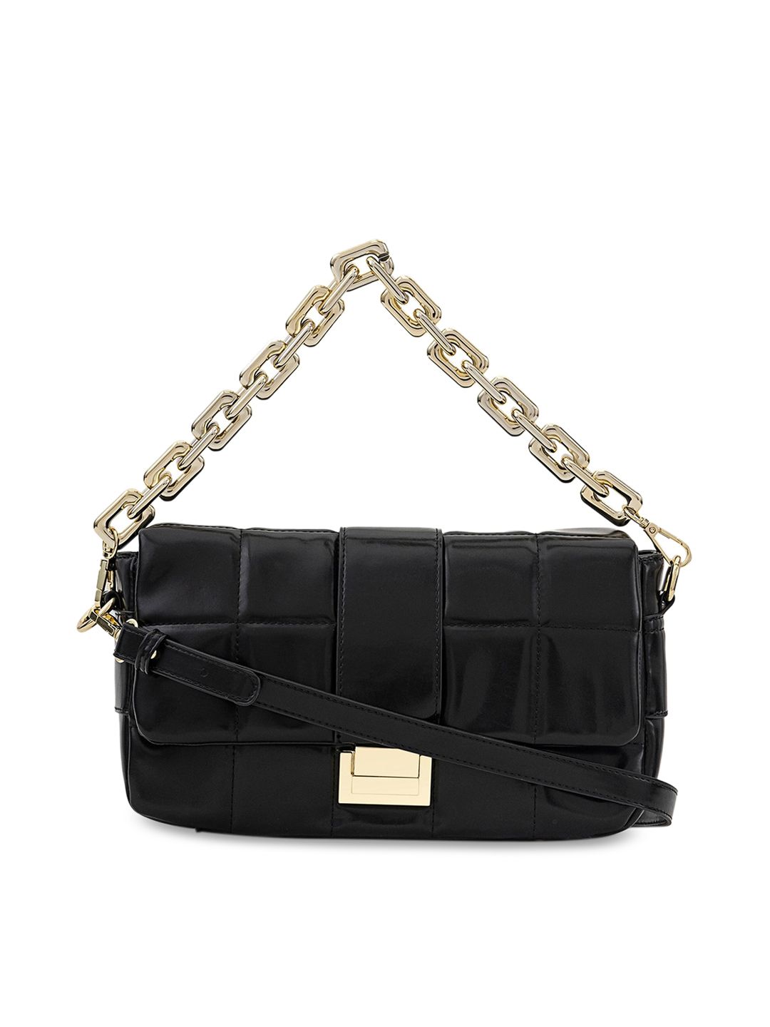 MIRAGGIO Black Solid Sling Bag Price in India