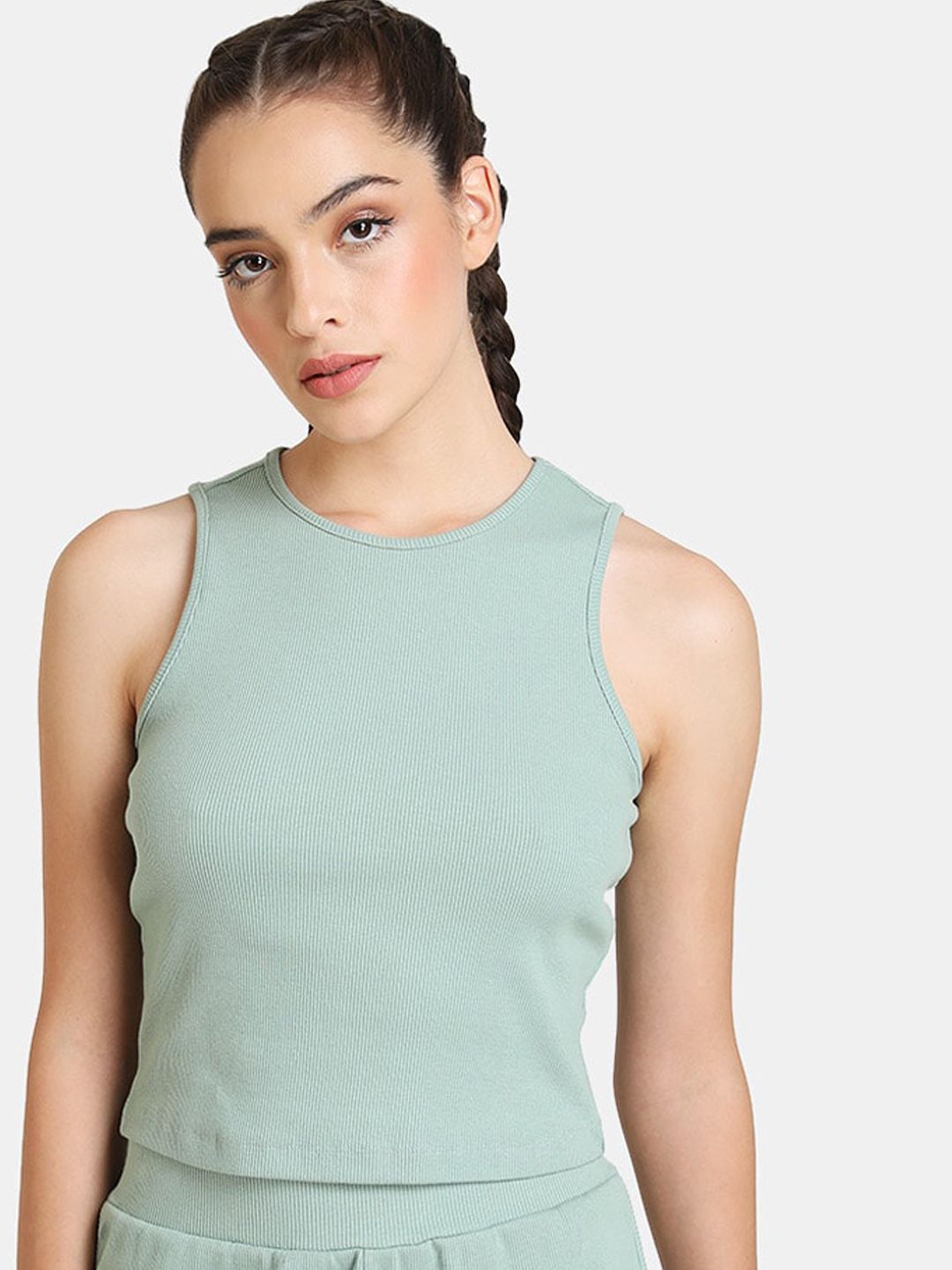 Kazo Green Halter Neck Tank Top