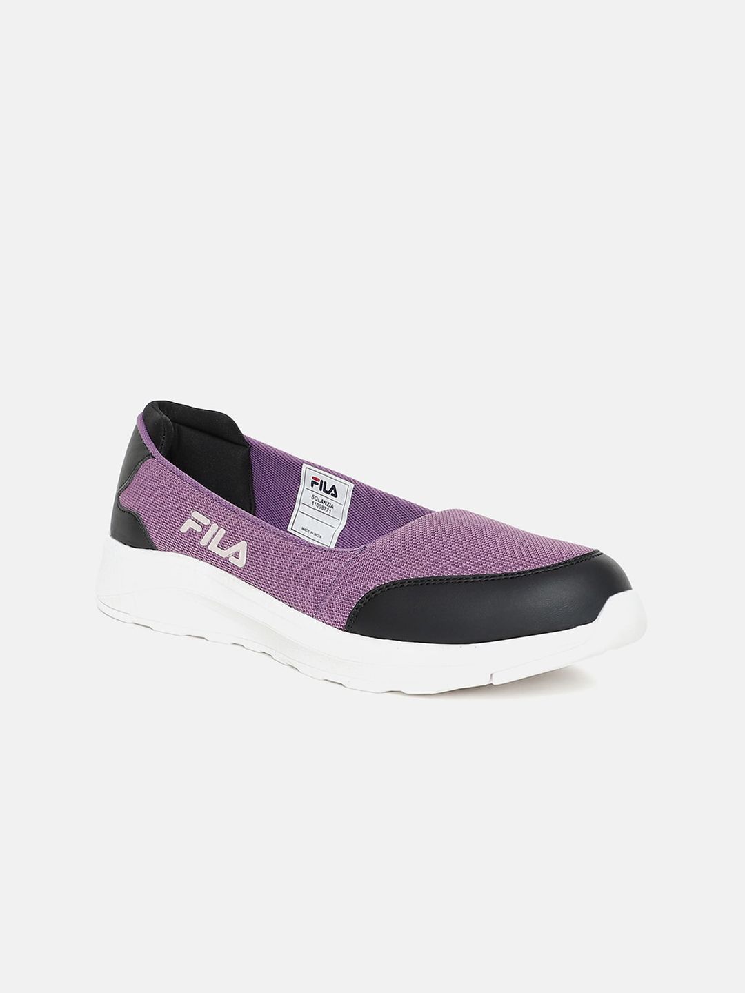 FILA Women Purple Colourblocked PU Slip-On Sneakers Price in India