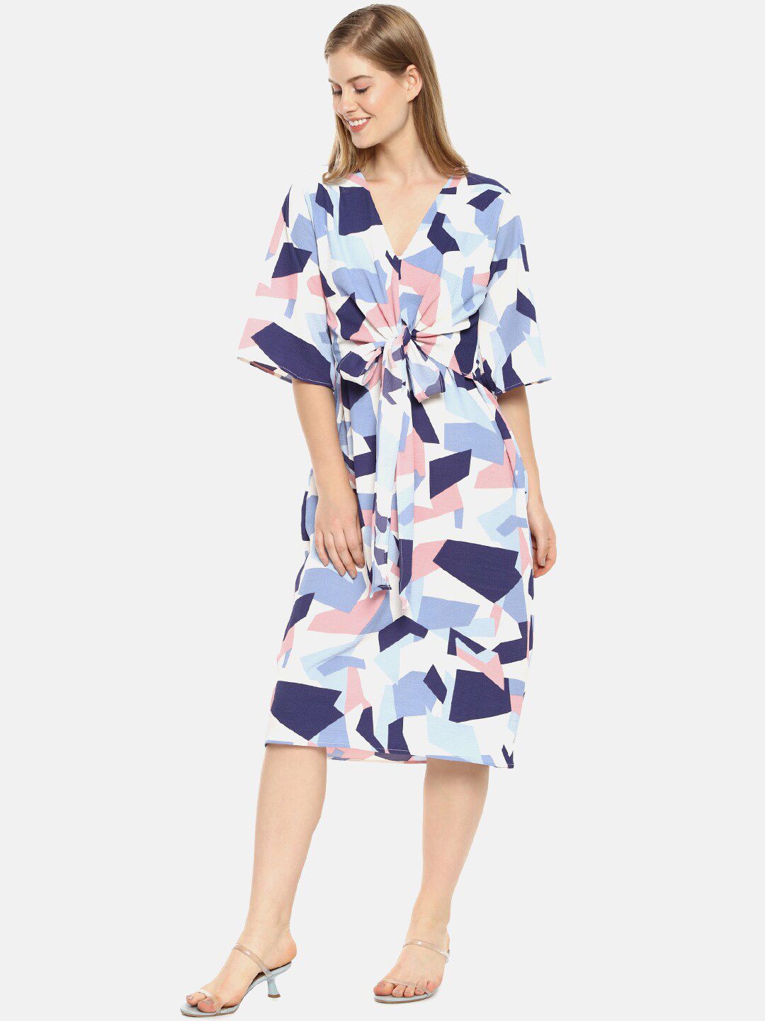 Campus Sutra Women Multicoloured Printed A-Line Dress