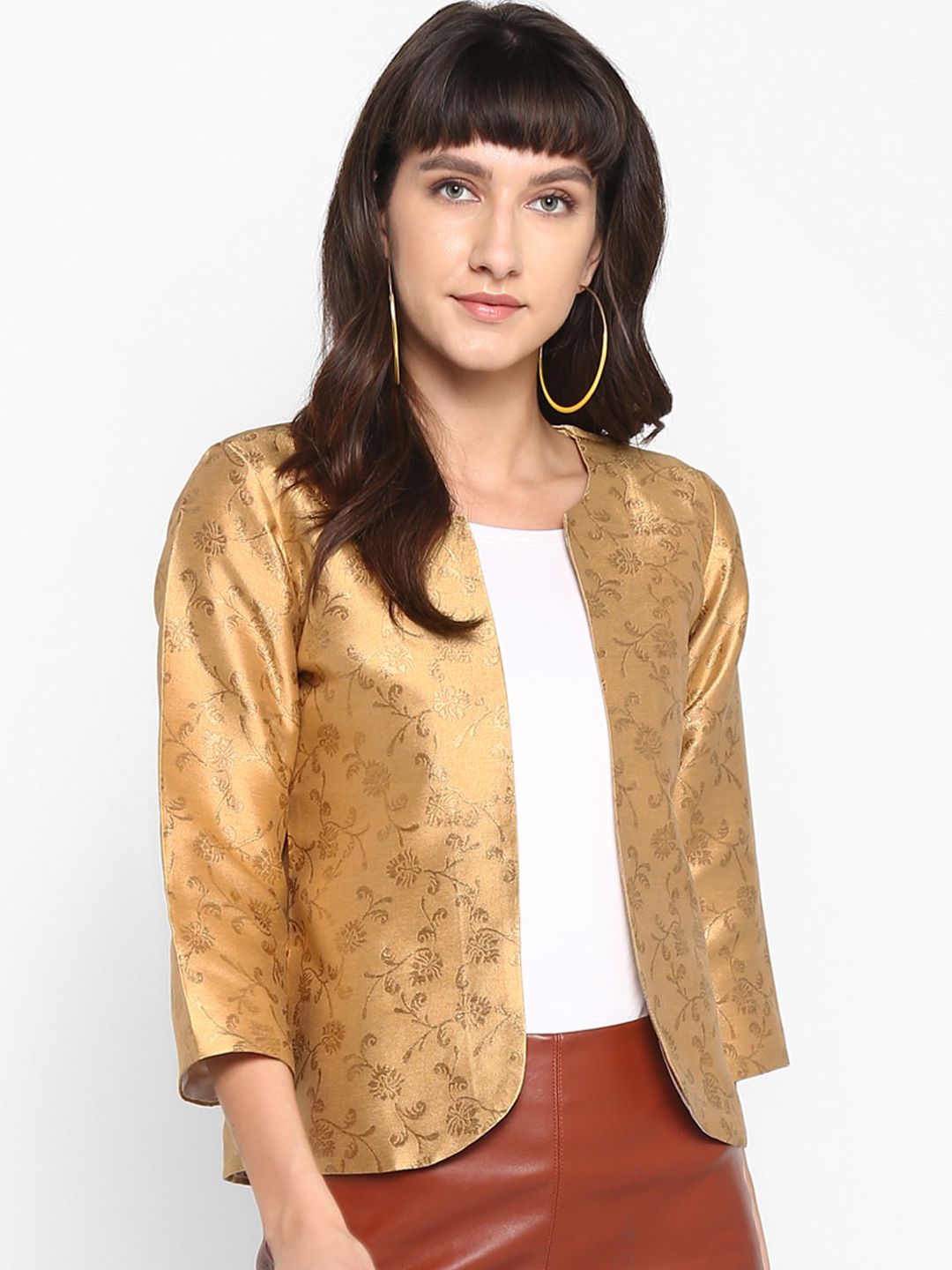 Hangup Women Gold-Toned Lightweight Jacket Price in India