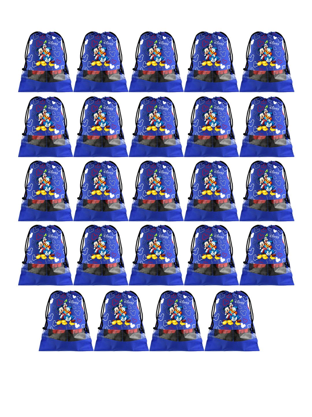 Kuber Industries Set Of 24 Blue & Black Disney Printed Dust-Proof Shoe Organisers Price in India