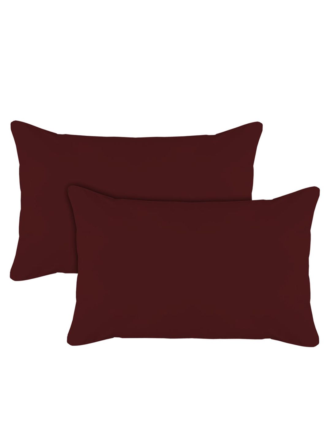 Kuber Industries Set Of 2 Solid Brown Pillows Price in India