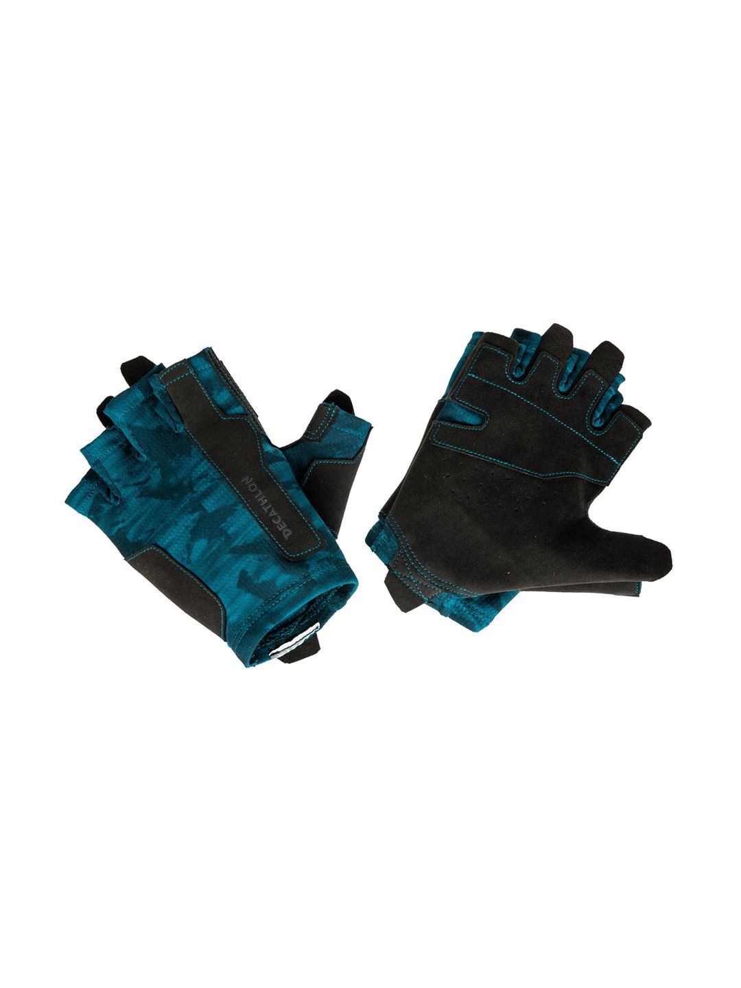 Domyos By Decathlon Blue & Black Printed Weight Training Gym Gloves Price in India