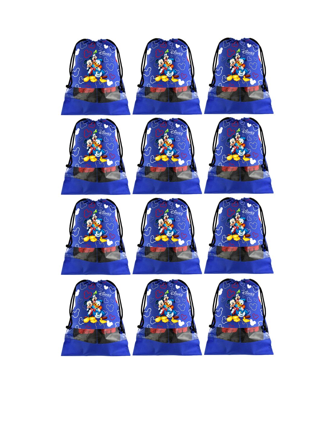 Kuber Industries Set Of 12 Blue Disney Printed Dust-Proof Shoe Organisers Price in India