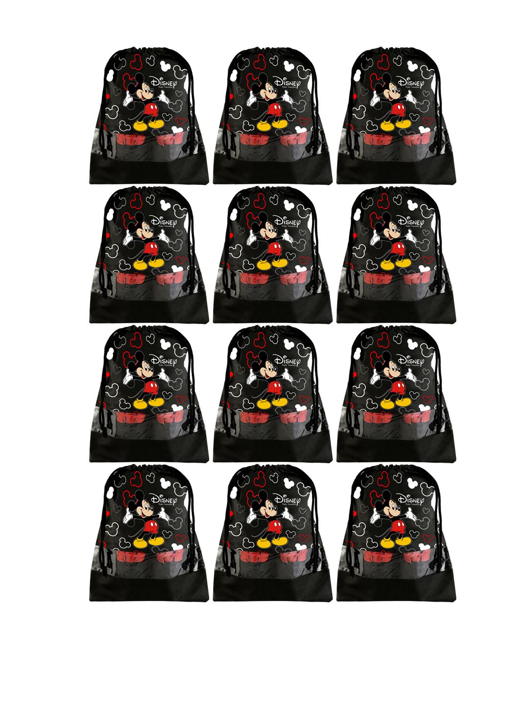 Kuber Industries Set Of 12 Black Mickey Mouse Printed Dust-Proof Shoe Organizers Price in India