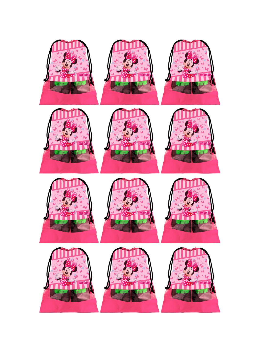 Kuber Industries Set Of 12 Pink Disney Printed Dust-Proof Shoe Organisers Price in India