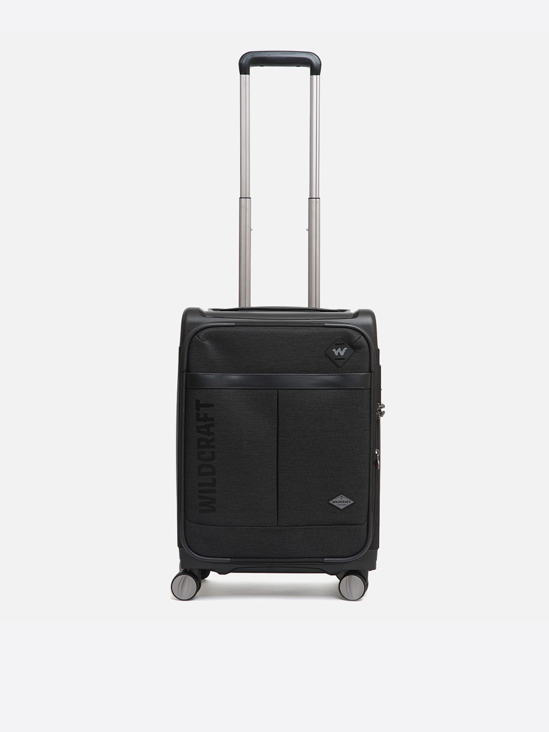 Wildcraft Black Solid Soft-Sided Large Trolley Suitcase Price in India