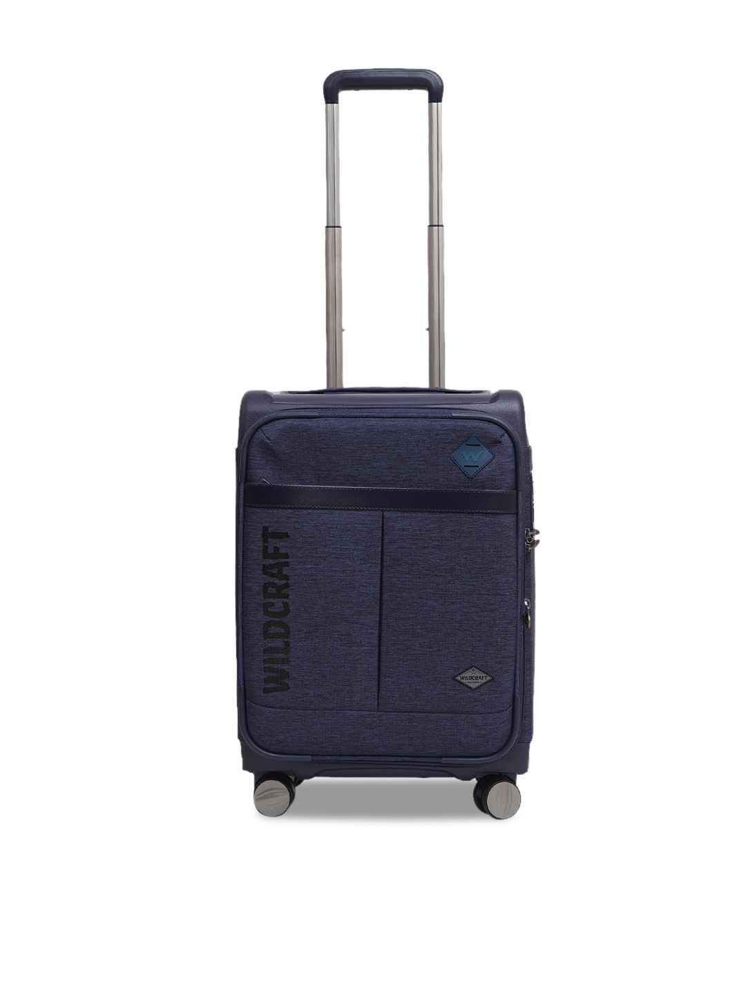Wildcraft Navy Blue Solid Soft-Sided Large Trolley Suitcase Price in India