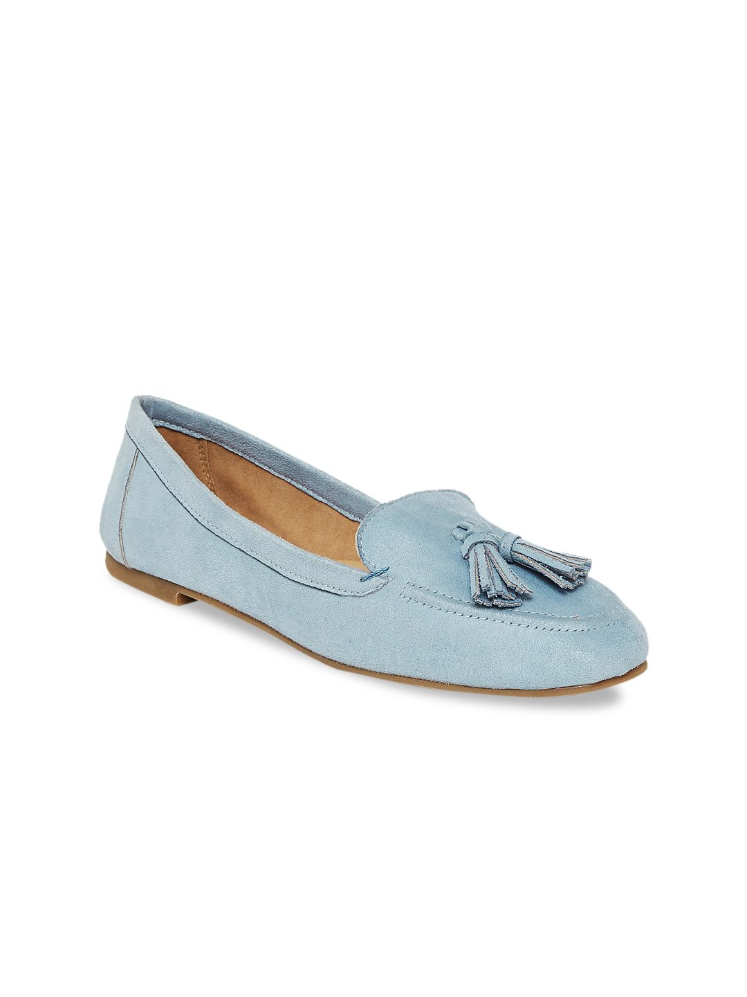 Forever Glam by Pantaloons Women Blue Solid Tassel Loafers Price in India