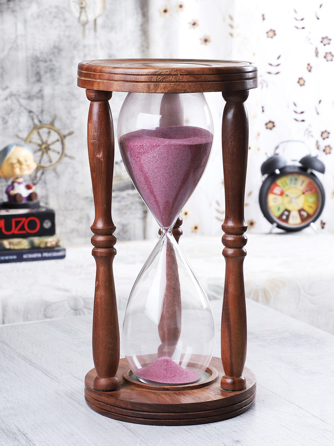 EXIM DECOR Brown & Pink Sand Timer Price in India