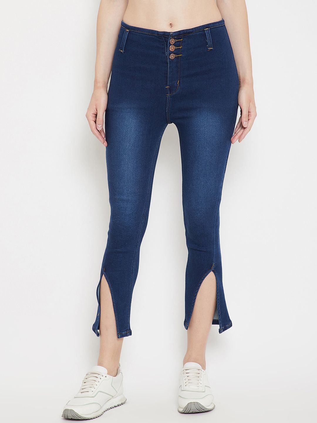 Nifty Women Blue Slim Fit High-Rise Clean Look Stretchable Jeans Price in India