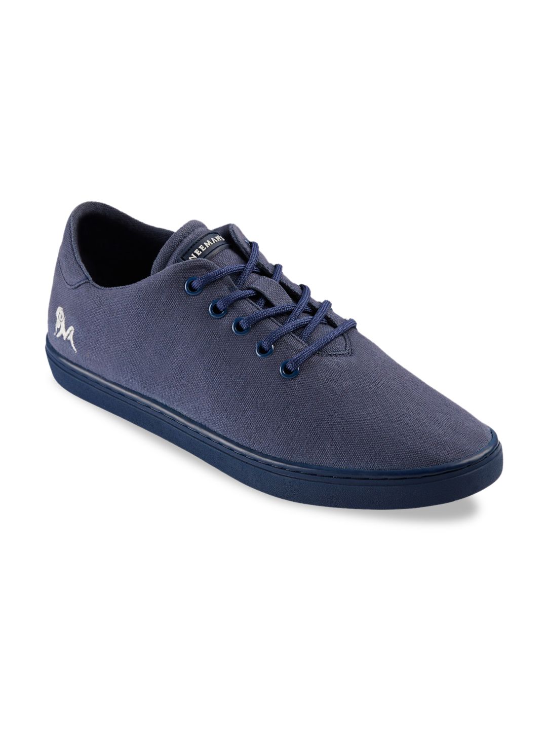 NEEMANS Unisex Navy Blue Cotton Classic Sneakers Price in India