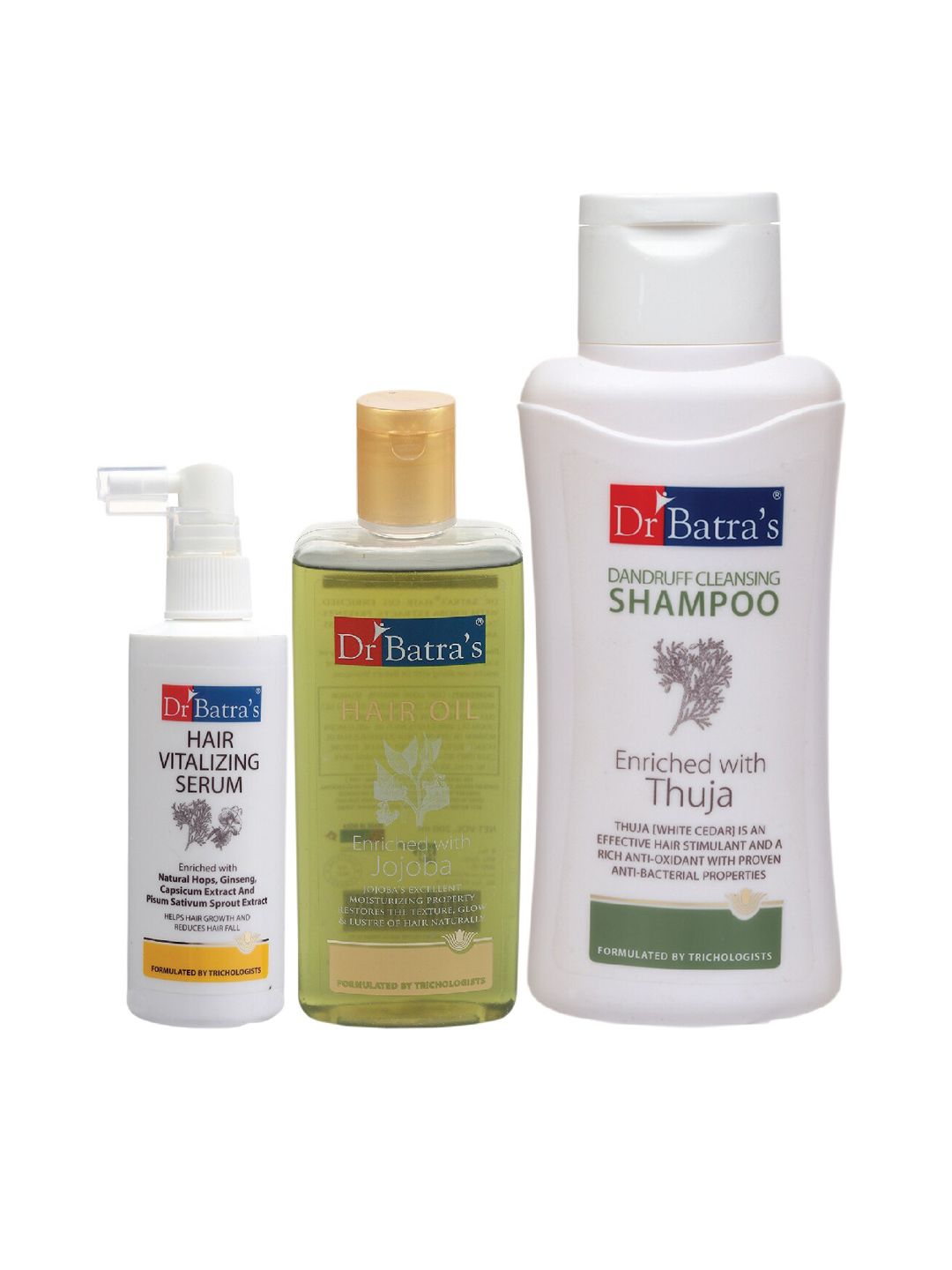 Dr. Batras Hair Vitalizing Serum, Dandruff Cleansing Shampoo & Hair Oil 825 ml Price in India