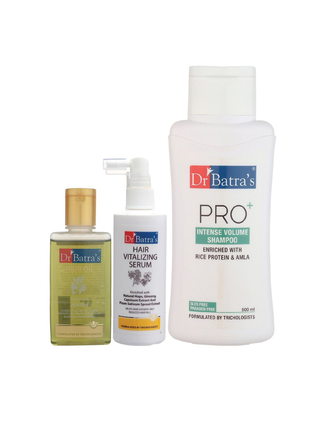 Dr Batras Set of 3 Hair Vitalizing Serum Pro+ Intense Volume Shampoo & Hair Oil Price in India