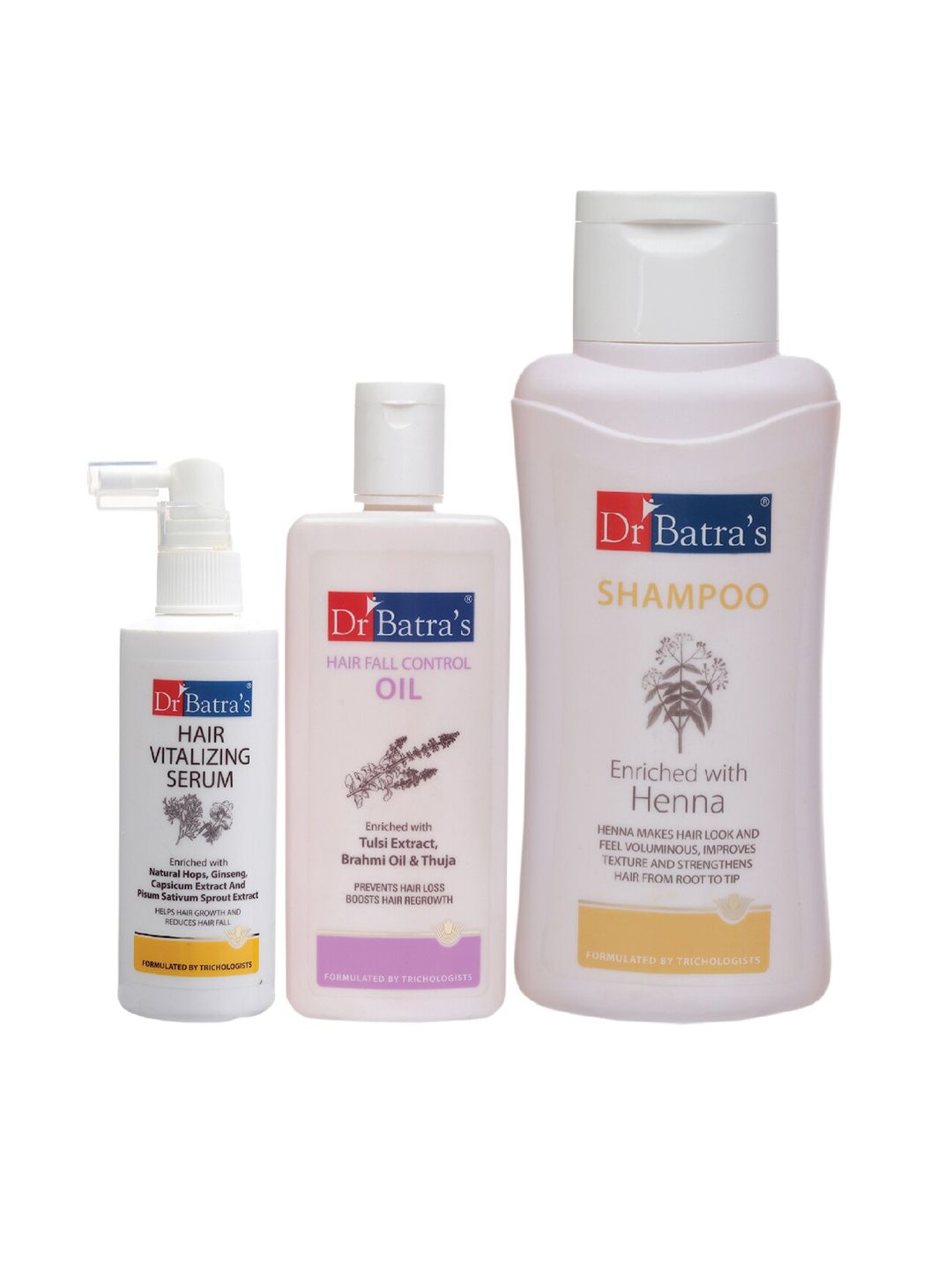 Dr Batras Set of 3 Hair Vitalizing Serum Normal Shampoo &Hair Fall Oil Price in India