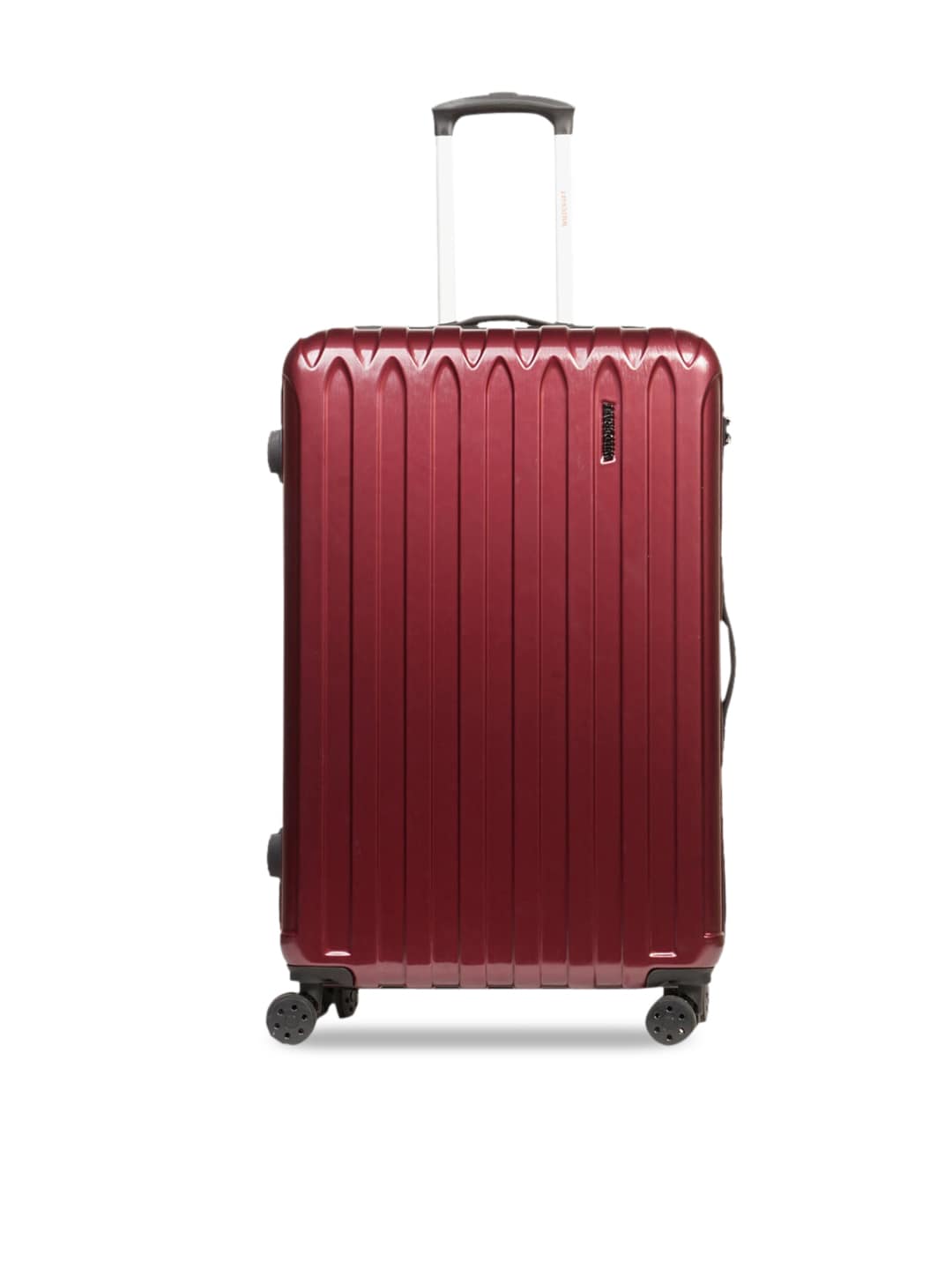 Wildcraft Burgundy-Coloured Textured Hard-Sided Large Trolley Suitcase Price in India