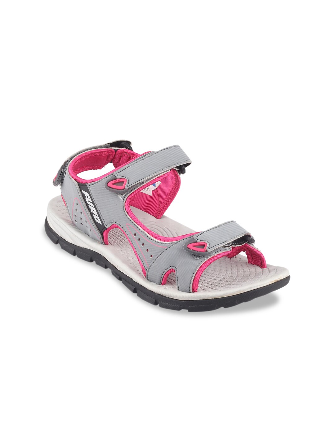 FURO by Red Chief Women Pink & Grey Solid Sports Sandals Price in India
