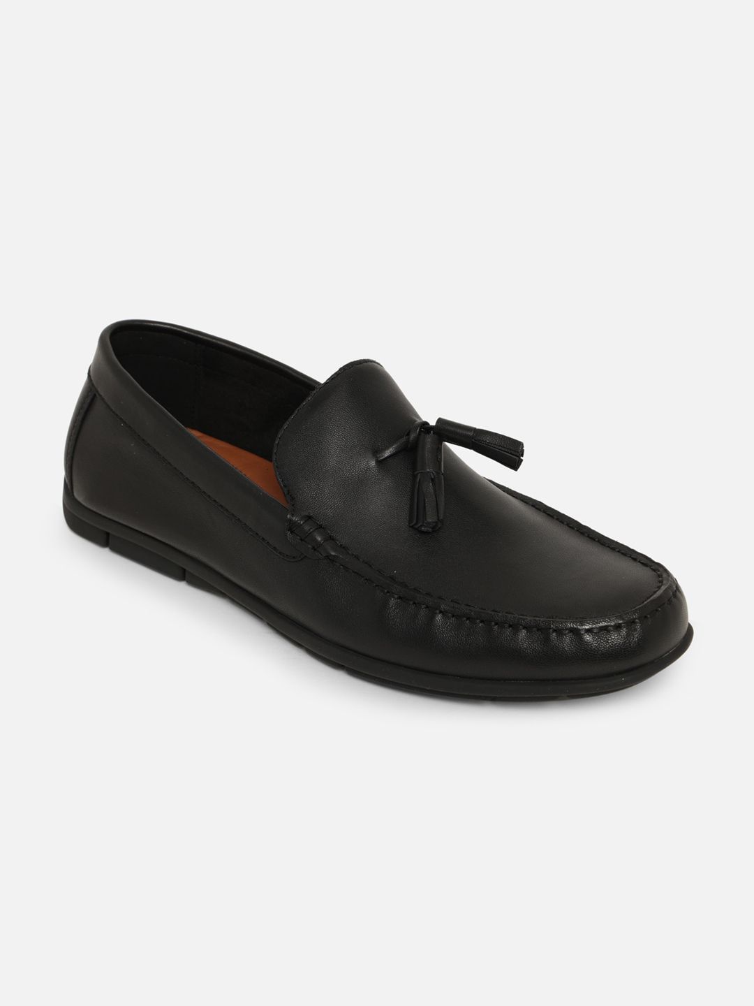 ALDO Men Black Leather Driving Shoes