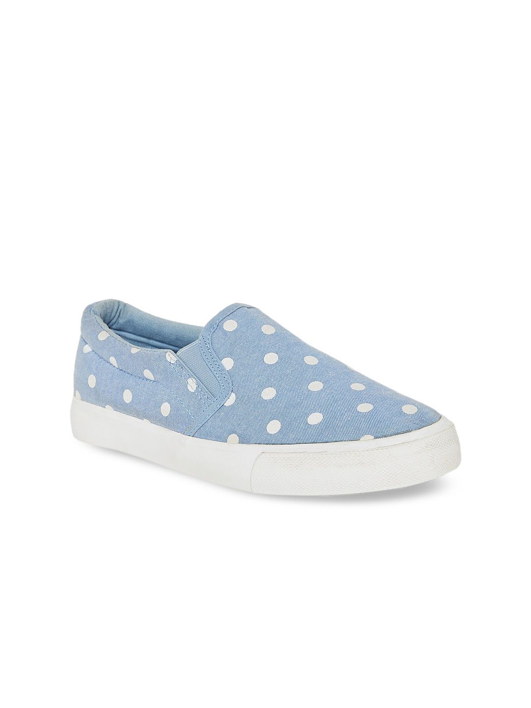 Forever Glam by Pantaloons Women Blue Printed Slip-On Denim Sneakers Price in India