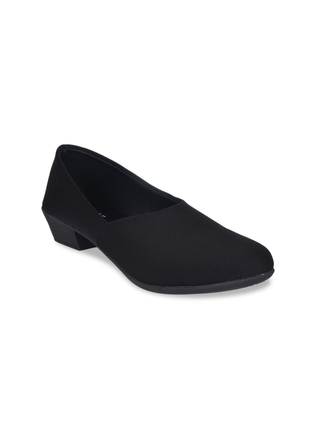 Ajanta Women Black Slip-On Shoes Price in India