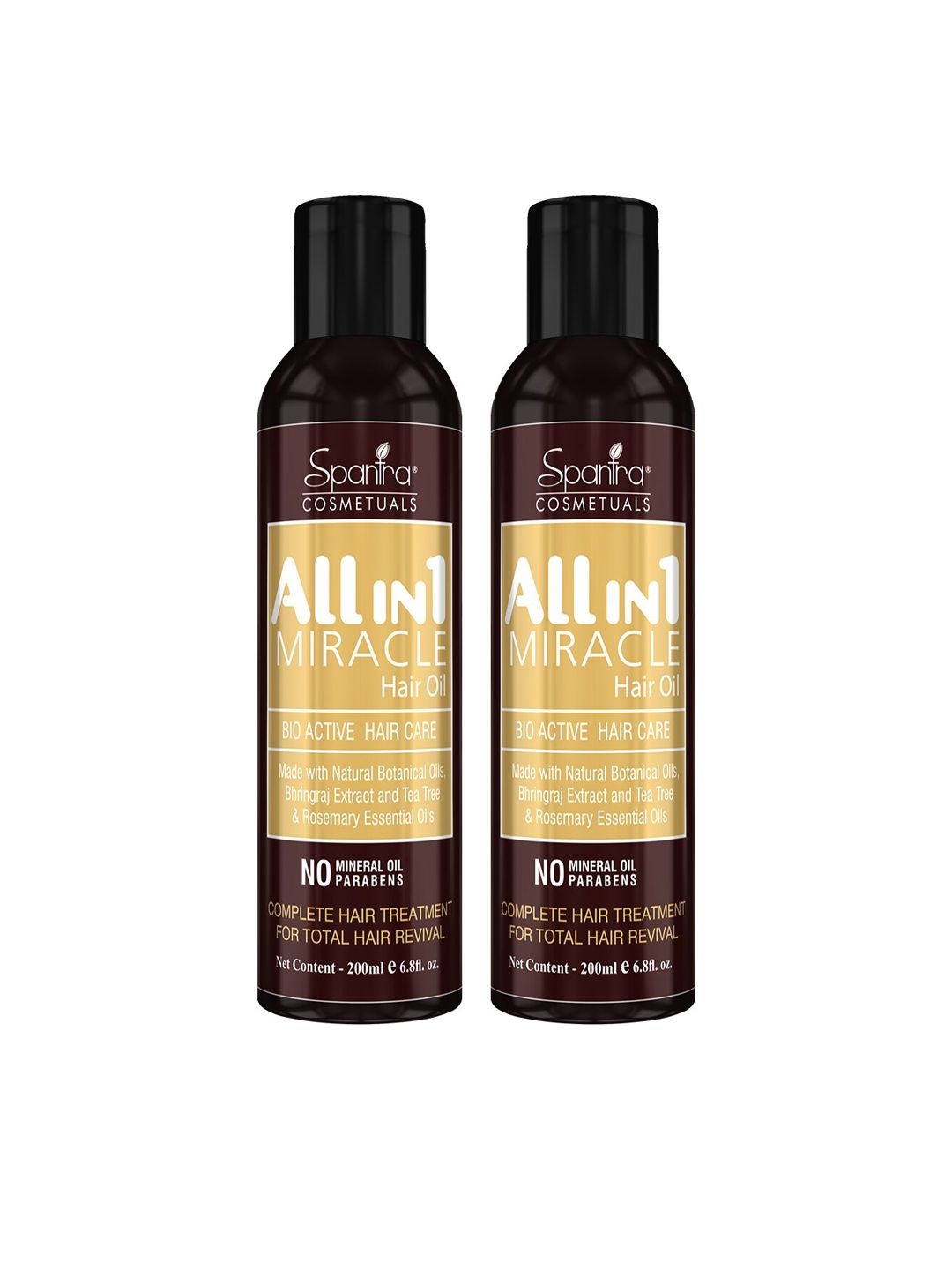 Spantra Set of 2 All in 1 Miracle Hair Oil - 200 ml each Price in India