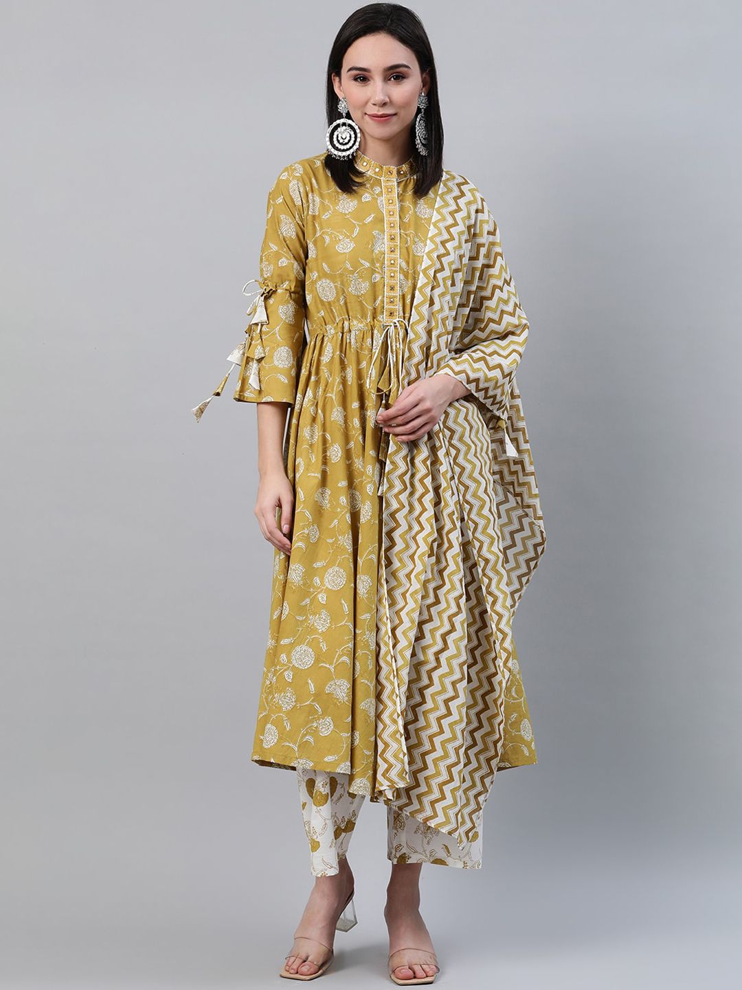 Libas Floral Pure Cotton Kurta Set Price in India