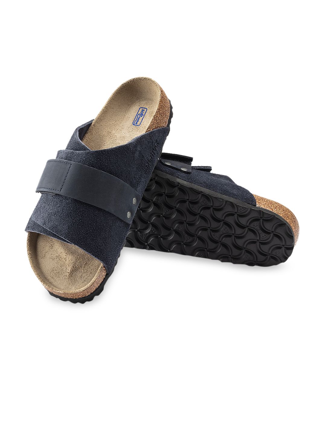 Buy Birkenstock Kyoto Soft Footbed Midnight Regular Width Nubuck