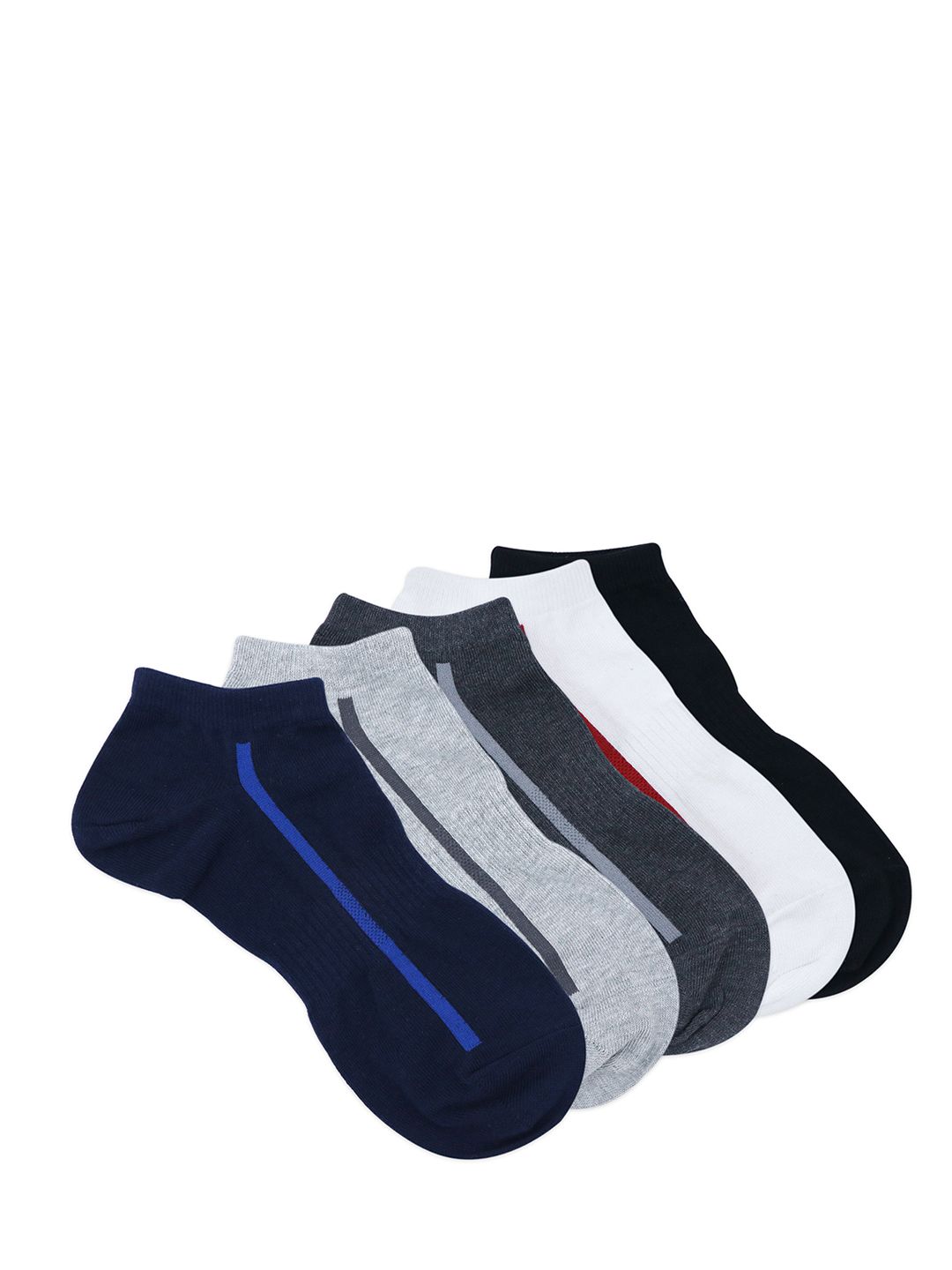 Balenzia Men Pack Of 5 Assorted Ankle-Length Socks