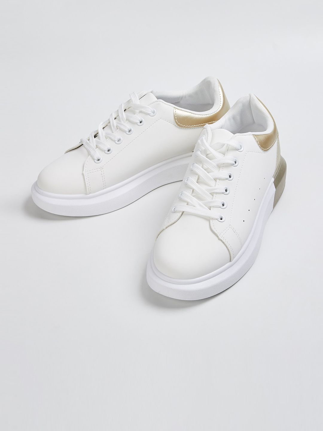 Ginger by Lifestyle Women White Solid Sneakers Price in India