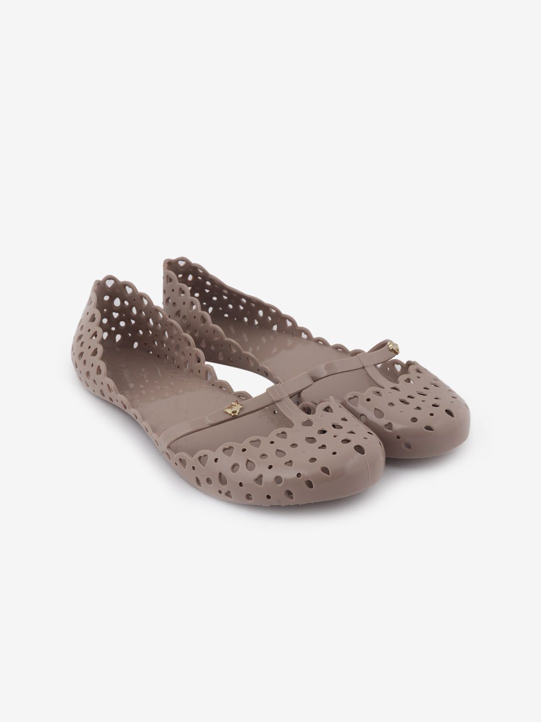 Jelly Bunny Women Taupe Woven Design Ballerinas