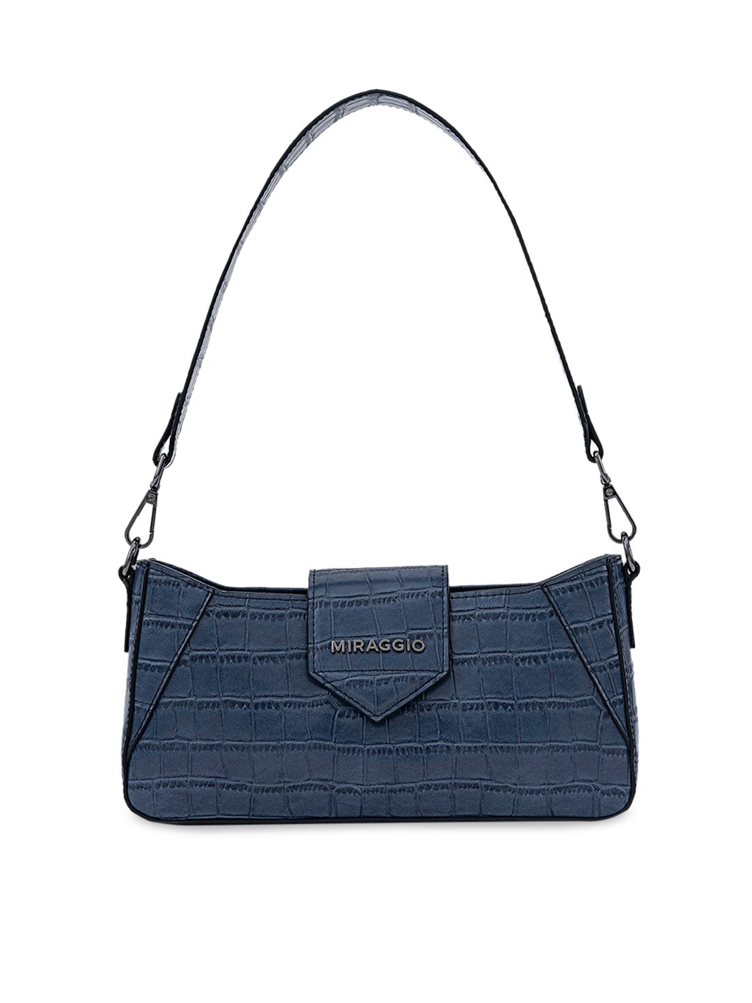 MIRAGGIO Blue Textured Shoulder Bag Price in India