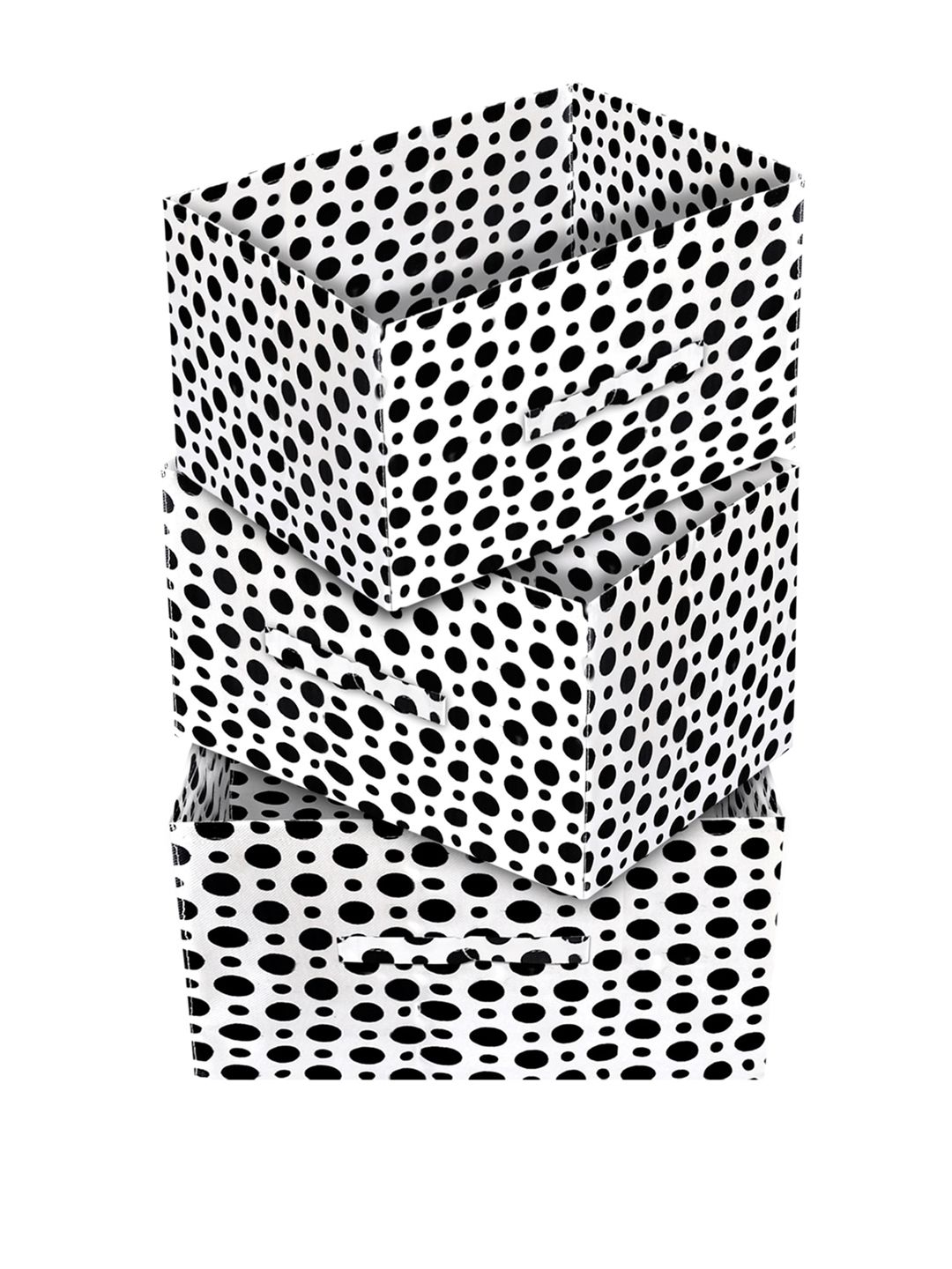 Kuber Industries Pack of 3 Black & White Printed Closet Organizer Price in India