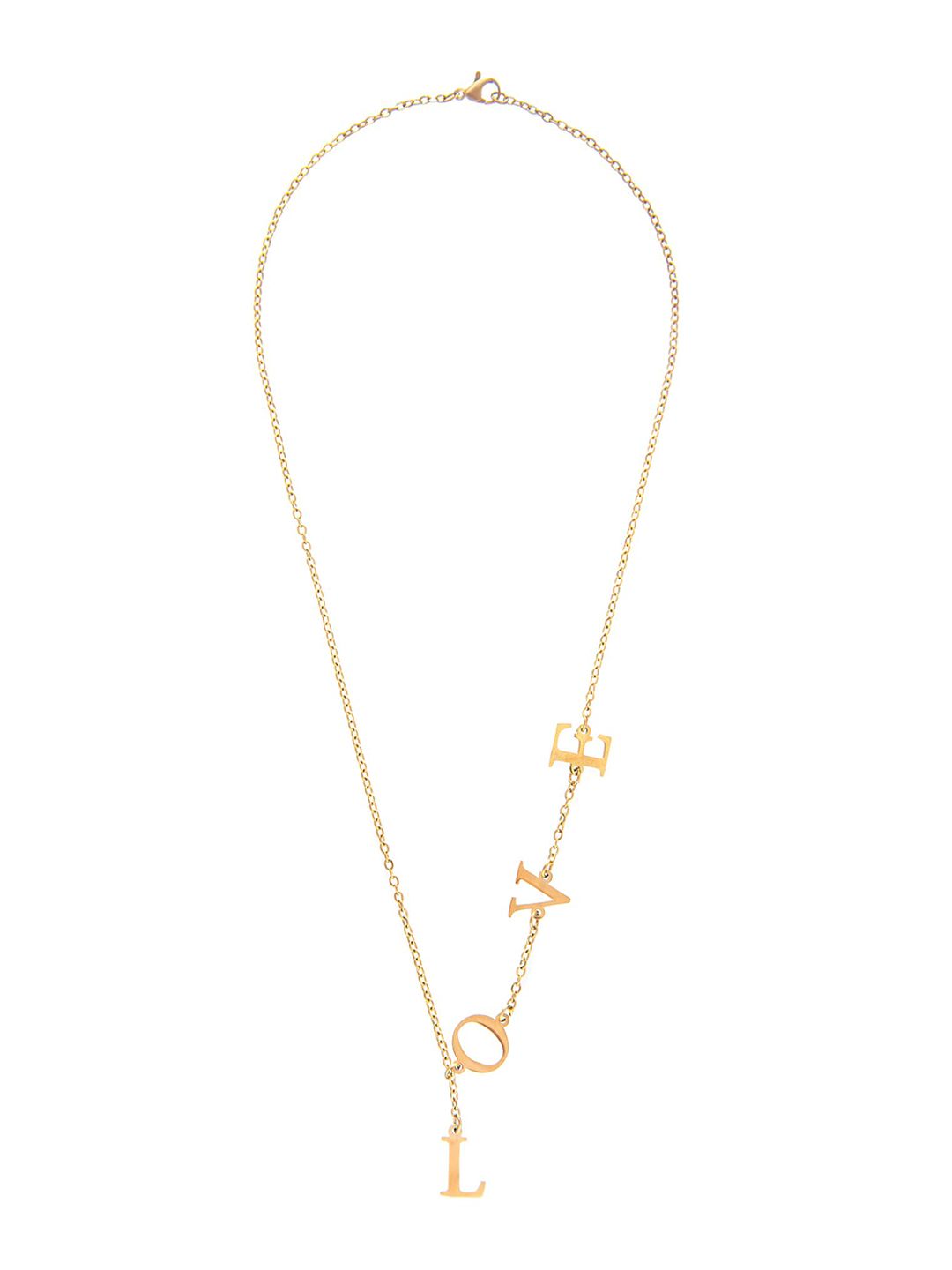 Moon Dust 22K Gold Plated Letter LOVE Necklace Price in India