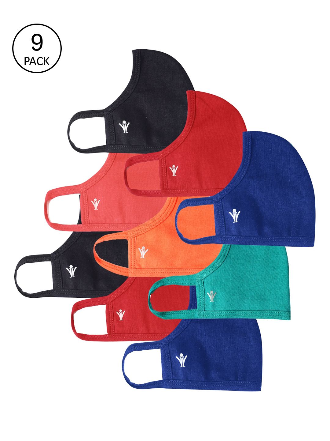 Ramraj Unisex Pack Of 9 Assorted 2-Ply Reusable Cloth Masks Price in India