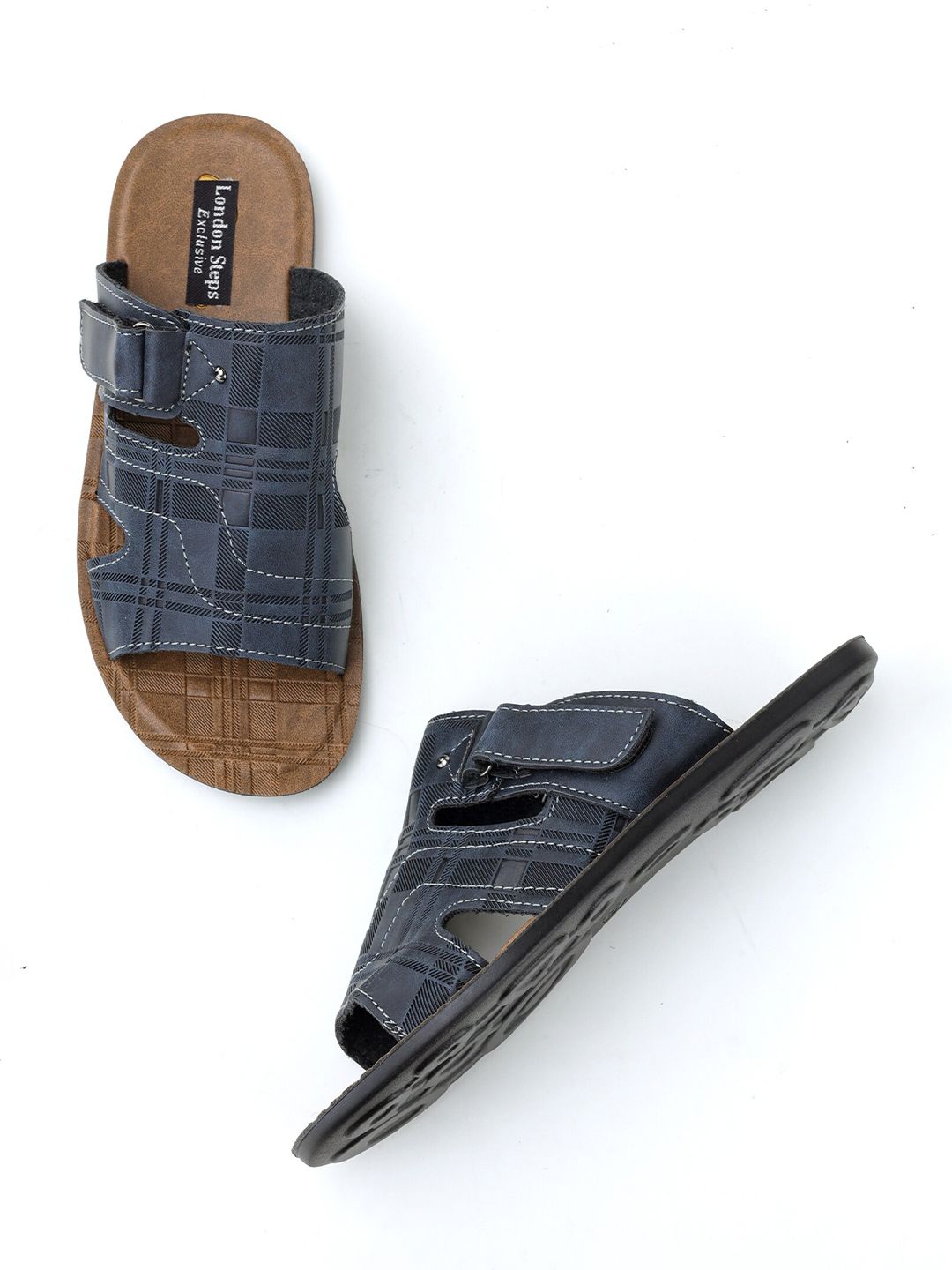 LONDON STEPS Men Blue Comfort Sandals