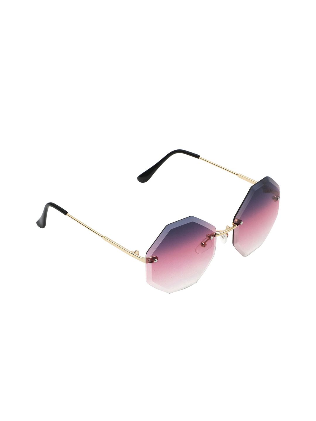 Floyd Women Purple UV Protected Lens & Gold-Toned Round Sunglass RL3 GOLD VIL Price in India