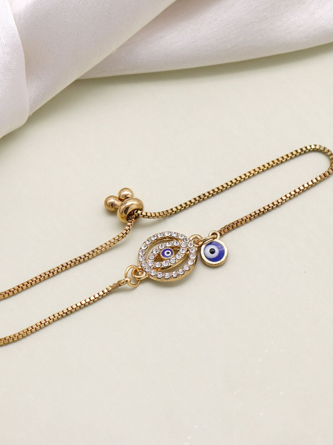 JOKER & WITCH Women Gold Rare Evil Eye Bracelet Price in India