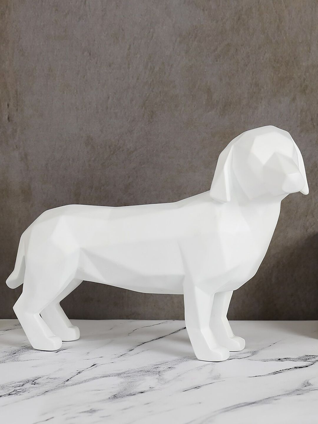 India Circus by Krsnaa Mehta White Solid Dachshund Figurine Showpiece Price in India